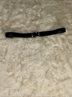 Dockers Classic Black/Brown Reversible Leather Belt with Silver Buckle